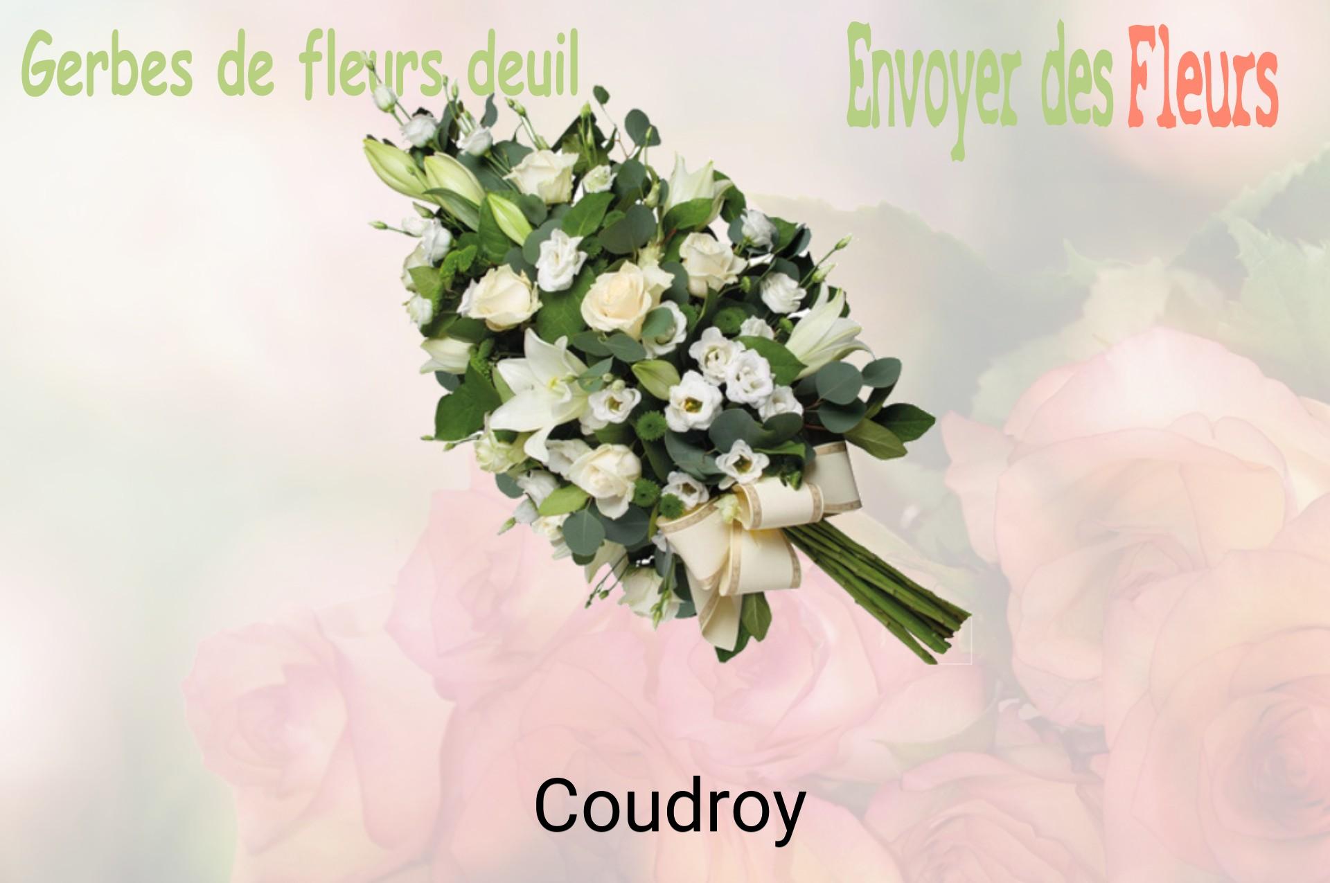 Gerbe de fleurs de deuil livrée à Coudroy